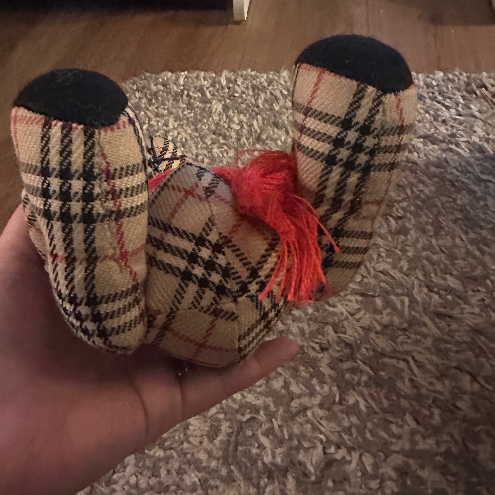 Burberry Plaid Bear with Red Accent - Picture 6 of 8